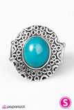 SPIN There, Done That - Blue Ring - Paparazzi Accessories Ring Bedazzle Me Pretty Mobile Fashion Boutique