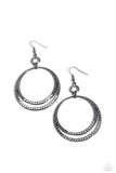 Spin Your HEELS - Black Earrings - Paparazzi Accessories Earrings Bedazzle Me Pretty Mobile Fashion Boutique