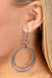 Spin Your HEELS - Black Earrings - Paparazzi Accessories Earrings Bedazzle Me Pretty Mobile Fashion Boutique