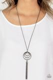 Spiraling Sparkle - Black Necklace - Paparazzi Accessories Necklace Bedazzle Me Pretty Mobile Fashion Boutique