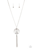 Spiraling Sparkle - Silver Necklace - Paparazzi Accessories Necklace Bedazzle Me Pretty Mobile Fashion Boutique