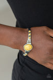 Spirit Guide - Yellow Bracelet - Paparazzi Accessories Bracelet Bedazzle Me Pretty Mobile Fashion Boutique