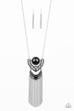Spirit Trek - Black Necklace - Paparazzi Accessories Necklace Bedazzle Me Pretty Mobile Fashion Boutique
