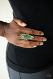 Spiritual Awakening - Green Ring - Paparazzi Accessories Ring Bedazzle Me Pretty Mobile Fashion Boutique
