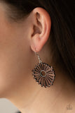 SPOKE Too Soon - Brown Earrings - Paparazzi Accessories Earrings Bedazzle Me Pretty Mobile Fashion Boutique