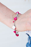 Spoken For - Pink Bracelet - Paparazzi Accessories Bracelet Bedazzle Me Pretty Mobile Fashion Boutique