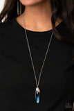 Spontaneous Sparkle - Blue Necklace - Paparazzi Accessories Necklace Bedazzle Me Pretty Mobile Fashion Boutique