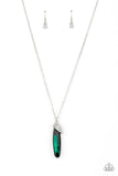 Spontaneous Sparkle - Green Necklace - Paparazzi Accessories Necklace Bedazzle Me Pretty Mobile Fashion Boutique