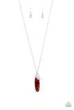Spontaneous Sparkle - Red Necklace - Paparazzi Accessories Necklace Bedazzle Me Pretty Mobile Fashion Boutique