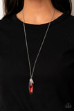 Spontaneous Sparkle - Red Necklace - Paparazzi Accessories Necklace Bedazzle Me Pretty Mobile Fashion Boutique