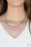 Sporadic Sparkle - Pink Necklace - Paparazzi Accessories Necklace Bedazzle Me Pretty Mobile Fashion Boutique