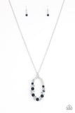 Spotlight Social - Blue Necklace - Paparazzi Accessories Necklace Bedazzle Me Pretty Mobile Fashion Boutique