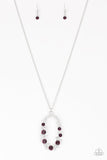 Spotlight Social - Purple Necklace - Paparazzi Accessories Necklace Bedazzle Me Pretty Mobile Fashion Boutique