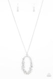 Spotlight Social - White Necklace - Paparazzi Accessories Necklace Bedazzle Me Pretty Mobile Fashion Boutique