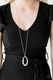 Spotlight Social - White Necklace - Paparazzi Accessories Necklace Bedazzle Me Pretty Mobile Fashion Boutique
