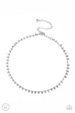 Spotlight Spunk - Silver Necklace - Paparazzi Accessories Necklace Bedazzle Me Pretty Mobile Fashion Boutique