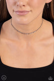 Spotlight Spunk - Silver Necklace - Paparazzi Accessories Necklace Bedazzle Me Pretty Mobile Fashion Boutique
