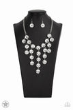 Spotlight Stunner - White Necklace - Paparazzi Accessories Necklace Bedazzle Me Pretty Mobile Fashion Boutique