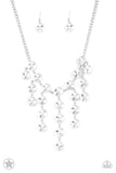 Spotlight Stunner - White Necklace - Paparazzi Accessories Necklace Bedazzle Me Pretty Mobile Fashion Boutique