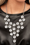 Spotlight Stunner - White Necklace - Paparazzi Accessories Necklace Bedazzle Me Pretty Mobile Fashion Boutique