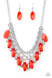 Spring Daydream - Red Necklace - Paparazzi Accessories Necklace Bedazzle Me Pretty Mobile Fashion Boutique