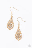 Spring Sparkle - Rose Gold Earrings - Paparazzi Accessories Earrings Bedazzle Me Pretty Mobile Fashion Boutique