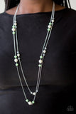 Spring Splash - Green Necklace - Paparazzi Accessories Necklace Bedazzle Me Pretty Mobile Fashion Boutique