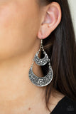 Springtime Gardens - White Earrings - Paparazzi Accessories Earrings Bedazzle Me Pretty Mobile Fashion Boutique