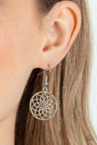 Springtime Salutations - Green Earrings - Paparazzi Accessories Earrings Bedazzle Me Pretty Mobile Fashion Boutique