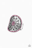 Springtime Shimmer - Pink Ring - Paparazzi Accessories Ring Bedazzle Me Pretty Mobile Fashion Boutique