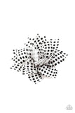 Springtime Social - White Hair Clip - Paparazzi Accessories Hair Clip Bedazzle Me Pretty Mobile Fashion Boutique