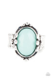 Springtime Splendor - Blue Ring - Paparazzi Accessories Ring Bedazzle Me Pretty Mobile Fashion Boutique