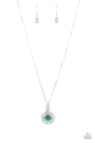 Springtime Twinkle - Green Necklace - Paparazzi Accessories Necklace Bedazzle Me Pretty Mobile Fashion Boutique
