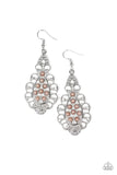 Sprinkle On The Sparkle - Brown Earrings - Paparazzi Accessories Earrings Bedazzle Me Pretty Mobile Fashion Boutique