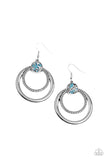 Spun Out Opulence - Blue Earrings - Paparazzi Accessories Earrings Bedazzle Me Pretty Mobile Fashion Boutique