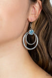 Spun Out Opulence - Blue Earrings - Paparazzi Accessories Earrings Bedazzle Me Pretty Mobile Fashion Boutique
