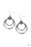 Spun Out Opulence - Silver Earrings - Paparazzi Accessories Earrings Bedazzle Me Pretty Mobile Fashion Boutique