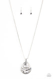 Spun Sparkle - Silver Necklace - Paparazzi Accessories Necklace Bedazzle Me Pretty Mobile Fashion Boutique