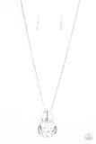 Spun Sparkle - White Necklace - Paparazzi Accessories Necklace Bedazzle Me Pretty Mobile Fashion Boutique