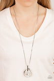 Spun Sparkle - White Necklace - Paparazzi Accessories Necklace Bedazzle Me Pretty Mobile Fashion Boutique
