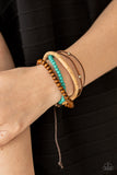 STACK To Basics - Blue Bracelet - Paparazzi Accessories Bracelet Bedazzle Me Pretty Mobile Fashion Boutique