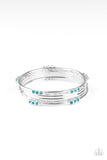 Stackable Sparkle - Blue Bracelet - Paparazzi Accessories Bracelet Bedazzle Me Pretty Mobile Fashion Boutique
