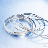 Stackable Stunner - Silver Bracelet - Paparazzi Accessories Bracelet Bedazzle Me Pretty Mobile Fashion Boutique