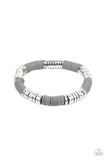 Stacked In Your Favor - Silver Bracelet - Paparazzi Accessories Bracelet Bedazzle Me Pretty Mobile Fashion Boutique
