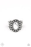 Stacked Stunner - Silver Ring - Paparazzi Accessories Ring Bedazzle Me Pretty Mobile Fashion Boutique
