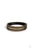 STACKED Up - Brass Bracelet - Paparazzi Accessories Bracelet Bedazzle Me Pretty Mobile Fashion Boutique