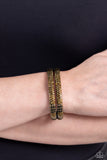STACKED Up - Brass Bracelet - Paparazzi Accessories Bracelet Bedazzle Me Pretty Mobile Fashion Boutique