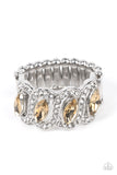 Staggering Sparkle - Brown Ring - Paparazzi Accessories Ring Bedazzle Me Pretty Mobile Fashion Boutique