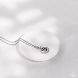 Stamped Sentiment - Silver Necklace - Paparazzi Accessories Necklace Bedazzle Me Pretty Mobile Fashion Boutique