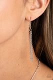 Stamped Sentiment - Silver Necklace - Paparazzi Accessories Necklace Bedazzle Me Pretty Mobile Fashion Boutique